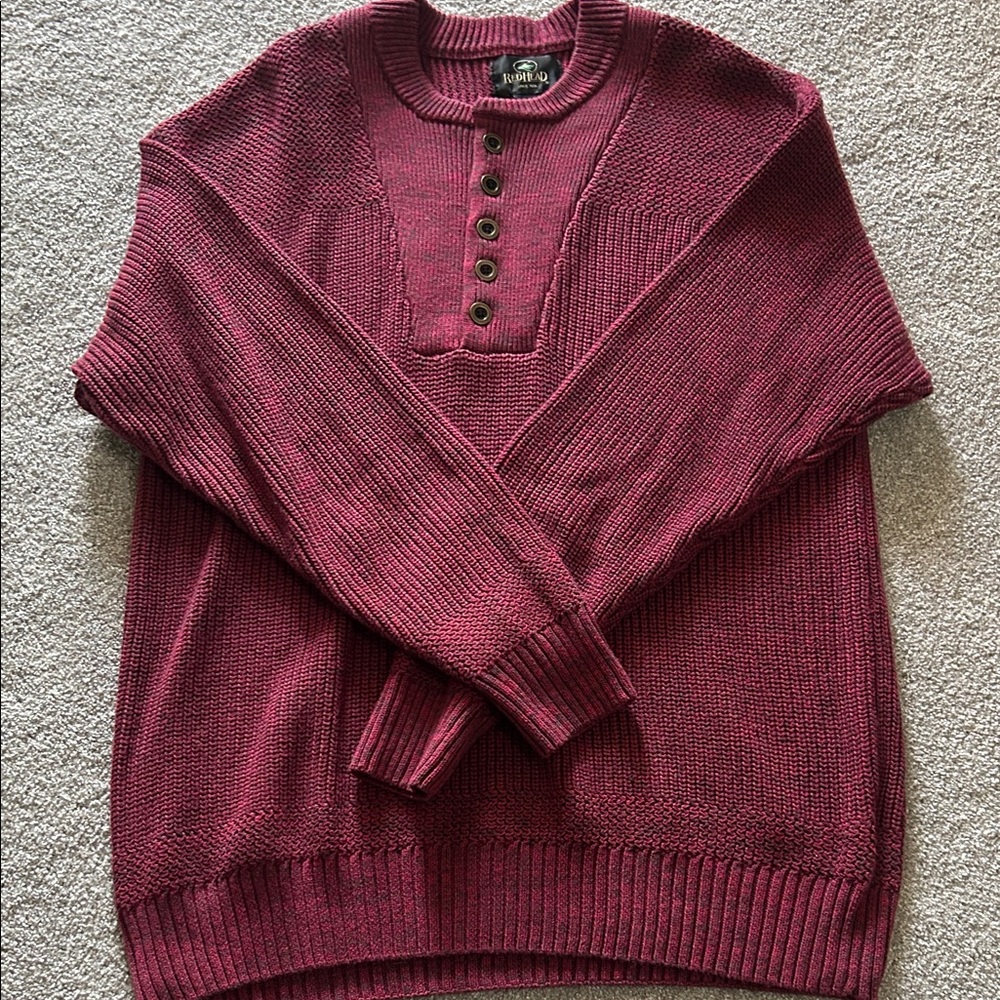 RedHead Men's Burgundy Crewneck Sweater